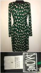 Diane VonFurstenberg Green Leopard Print Dress_image